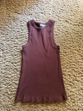 Ann Taylor Weekend Ribbed Tank Dress - Dusty Rose